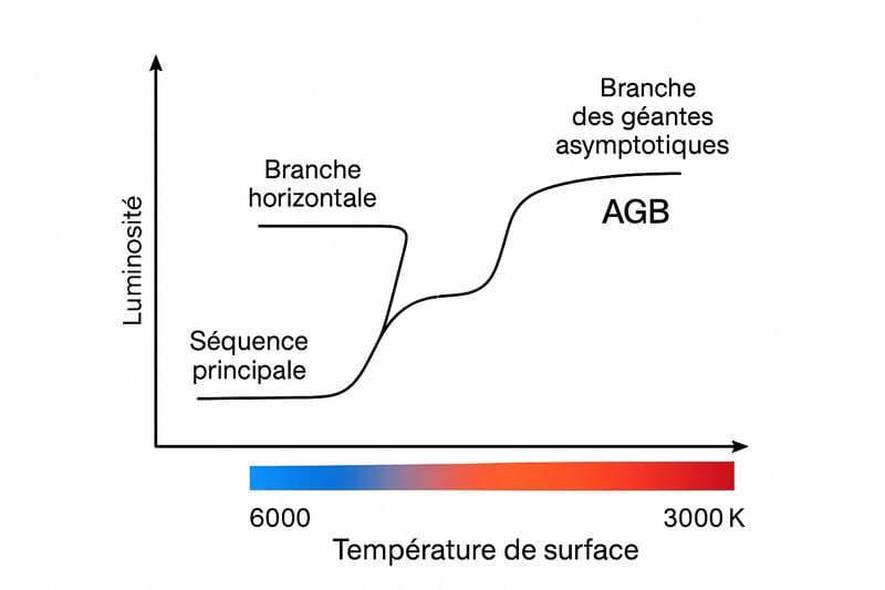 La branche des géantes asymptotiques